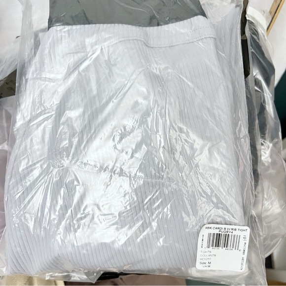 NEW Reebok Cardi B Thick Rib Tights GRAY HC5280 training pants Women’s Medium - Picture 11 of 11